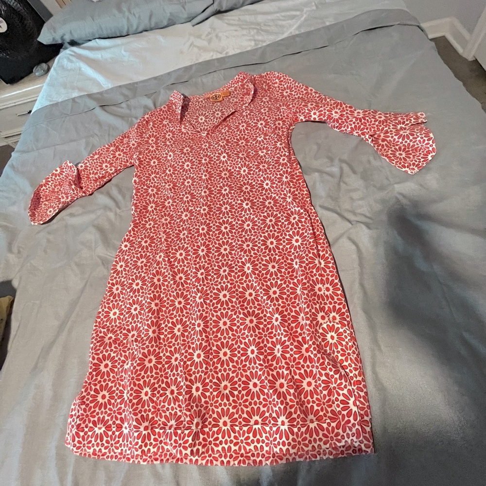Tory Burch - Ria Red Cotton Floral Dress